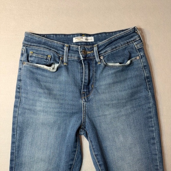 Signature by Levi Strauss Denim - Signature by Levi Strauss Women Mid Rise Stretchy Skinny Jeans Medium Wash Denim